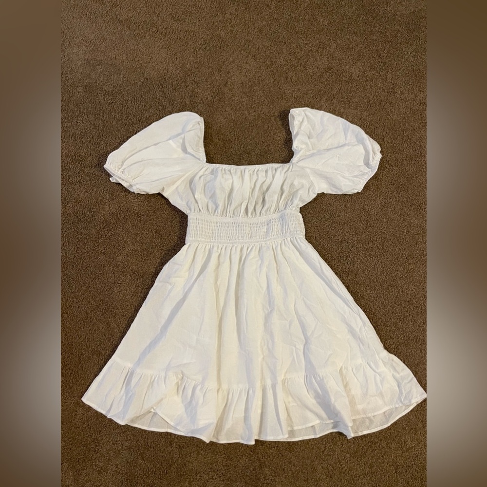 White Tie Back Dress